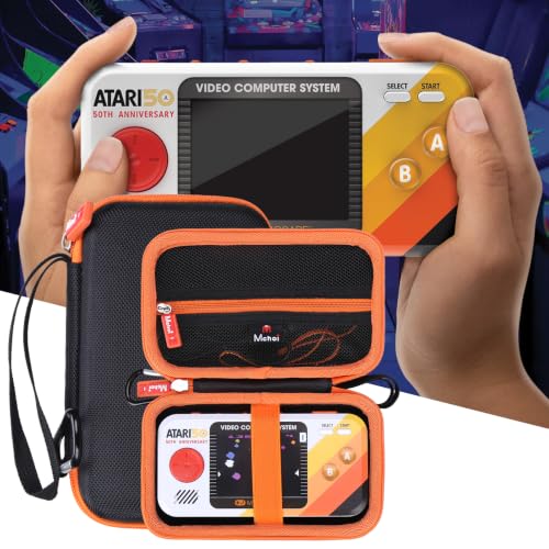Hard Carrying Case for My Arcade Atari Pocket Player Pro, Pac-Man & Bubble Bobble Handheld Console, Shockproof EVA Protective Cover with Mesh Pocket & Elastic Strap, Retro Game Storage Bag