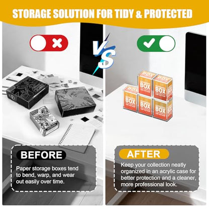 Booster Bundle Acrylic Magnetic Case for TCG Boxes, 5mm Thick Stackable Protector with Magnetic Closure, Display Storage for Card Game Packs (Note: Excludes Ascended Heroes & Perfect Order) 3 Pack - size: Standard: Scarlet & Violet Era