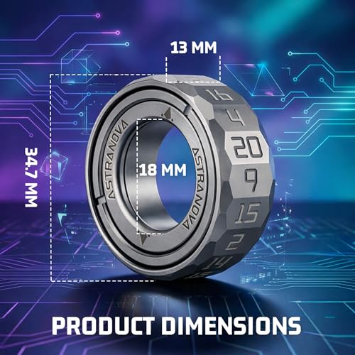 Unique CNC Machined Metal D20 Dice Spinner| 20-Sided Dice for Tabletop RPG, Dungeons & Dragons, Board Games | EDC Fidget for Adults, Men & Women | Unique Gift for Gamer (Stainless Steel) - color: Stainless Steel