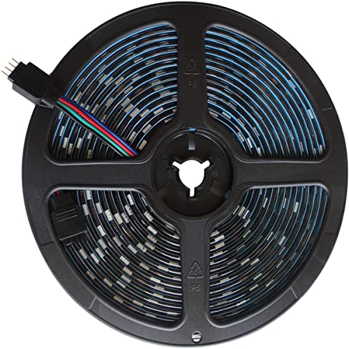 5M Black PCB 5050 RGB LED Strip Waterproof IP65 300 SMD Black PCB Board DC 12V Flexible Light - color: RGB (Red, Green, Blue)
