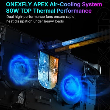 OneXFly Apex Portable Handheld Gaming PC with AMD Ryzen AI Max 385 CPU, AMD Radeon 8060S GPU, 8-inch 120Hz Display, Air Cooling Portable Gaming Console, Windows 11,32GB LPDDR5X RAM+1TB PCIe 4.0 SSD - size: Ryzen AI Max 385 32GB+1TB