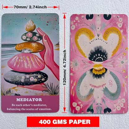 DPEHAKMK Love Oracle Cards, Romantic Relationships Oracle Cards for Beginners, Communication, Trust, Growth, and Healing Oracle Deck