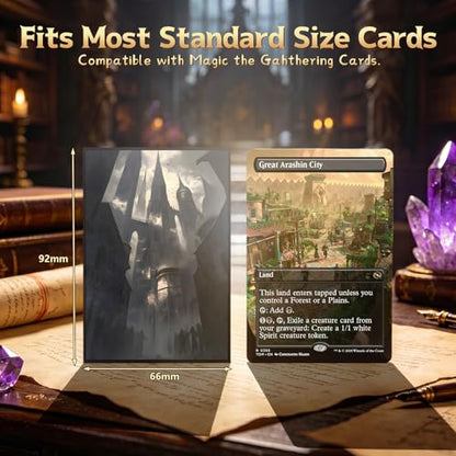MTG Card Sleeves -Shadowy Backstreet- Surveil Lands - Ultra Clear Front & Matte Finish Back, 100 Count Standard Size Matte Art Sleeve for Magic the Gathering - color: Shadowy Backstreet