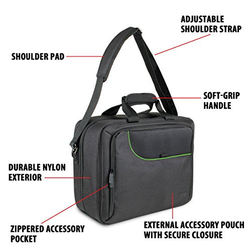 USA Gear Board Game Bag Fits Catan, Cards Against Humanity, Monopoly, Battleship, Sequence, Ticket to Ride & more - Board Game Storage Bag with Customizable Interior, Padded Shoulder Strap (Red) - color: Green