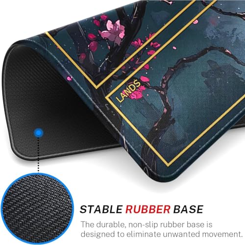 TCG Playmat Stitched Edges, 24 x 14 inches MTG Play Mat with Zones for MTG Trading Card Game Playmats Smooth Surface Battle Game Rubber Collection - color: Pattern6