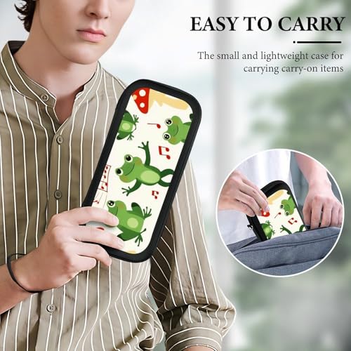 Portable Game Carrying Bag Compatible with Switch, Hard Shell Shockproof Case Cute Frog Mushroom Protective Storage Holder Pouch with 15 Game Cartridges - color: Color(89)