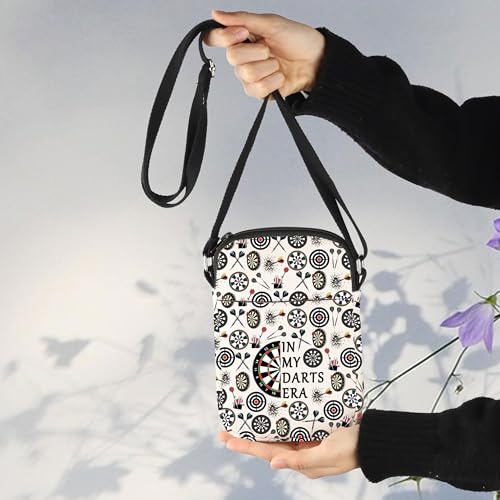 MNIGIU Funny Dart Gift For Dart Player In My Darts Era Crossbody Bag Dartboard Paint Shoulder Bag Dart Game Queen Gift - color: In My Darts Era