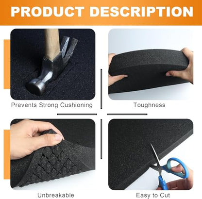 Eunice 4 Pcs 16" x 12" x 1" Pick-and-Pluck Foam Padding Sheets | Custom Foam Inserts for Cases, Toolboxes, Camera Storage, Packing and Crafts, High Density Shock Absorbing Protection - size: 4PCS-16*12*1 Inches
