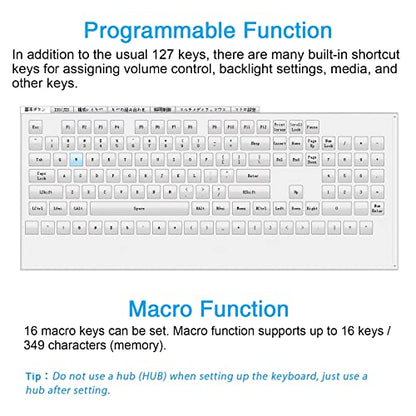 Koolertron One Handed Macro Mechanical Keyboard, Blue LED Backlit Portable Mini One-Handed Mechanical Gaming Keypad 23 Fully Programmable Keys Red Switches (Blue Backlit/Red switches) - style: 23 Keys/Blue Backlit/Red switches