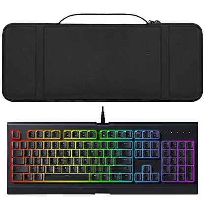 co2CREA Hard Case for Razer Cynosa Chroma/Cynosa V2/Ornata V2 | Blackwidow V3 Pro/Blackwidow V3 /Huntsman Elite/Huntsman V2 Analog Gaming Keyboard Compatibility, Travel Case Replacement - size: for Full Size Keyboard