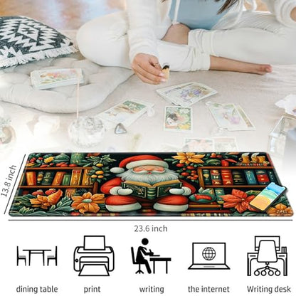 Old Man On Bookshelves for MTG & TCG Playmat Mouse Pad,BFDHGQZC 24" x 14" Game Mat for MTG/RPG/CCG Trading Card Game Playmats Table Mat Perfect for Card Games Video Games Computer Office - color: Old Man on Bookshelves