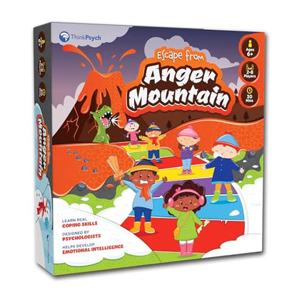 Escape from Anger Mountain Board Game | Anger Management Game for Kids Ages 6+ | Coping Skills and Emotional Regulation | Therapy Game for Kids | 2-8 Players