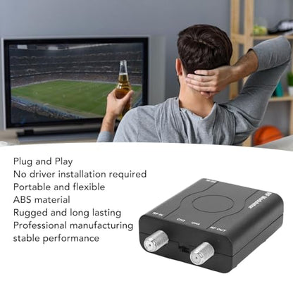 HDM61 HDMI to RF Modulator VHF NTSC 1080P Converter for TV Game Console | NTSC CH3/CH4 Output, Durable ABS, CATV, HDMI 1.4, Up to 1080P, PLL VHF Control Plug & Play for PC, Game Console, TV