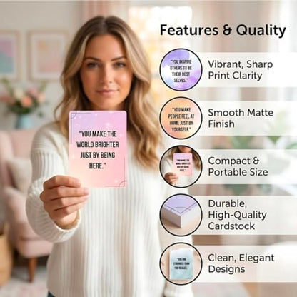 Isaac Liev Affirmation Cards for Women, Men & Teens – 52 Uplifting Positive Quotes & Inspirational Messages - style: Amazing Affirmation