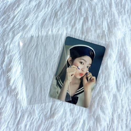 100 Pack Kpop Photocard Sleeves, 59x90mm, Unsealable | 200 microns Thick, Dustproof, Waterproof, Scratch-Ressistant, Snug Fit for 3 inch Polaroid K-pop Ablum Idol MD Card Photo - style: Unsealable