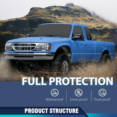 PIT66 Hood Insulation Pad 1/2" with Clips Compatible with Ford Ranger 1993-1997 - style: 1993-1997 Ford Ranger