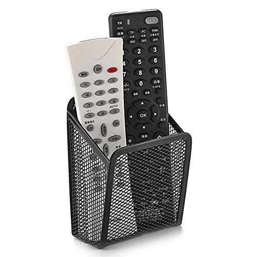 Wall Mount Metal TV Remote Control Mobile Phone Storage Holder Media Organizer Box
