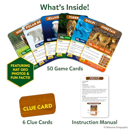 Skillmatics Guess in 10 – National Geographic Animals, Card Game for Kids | Educational Game for Families, Animal Trivia & Travel Game, Screen-Free Fun, Gifts for Kids Ages 6, 7, 8, 9 and Up - style: 2. National Geographic