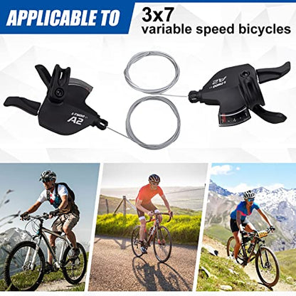 WEEROCK Bike Shifter Lever 21 Speeds 3x7 Thumb Gear Shift Lever for Mountain Bicycle - color: 3x7 Speed