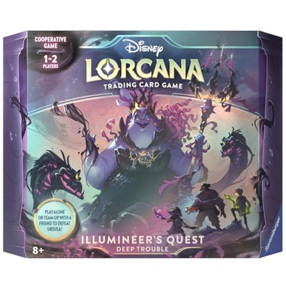 Ravensburger Disney Lorcana TCG: Illumineer's Quest – Deep Trouble | Cooperative Adventure Against Ursula | Includes Exclusive Cards & Playmat | Solo or Team Play | Ages 8+