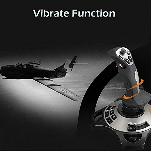PC Joystick, USB Gaming Flight Simulator Game Controller with Vibration Function and Throttle Control, PXN 2113 Wired Gamepad Flight Sim Stick for PC/Computer(Windows Only, Not for Apple Devices/PS4/PS5/Xbox One/Switch)