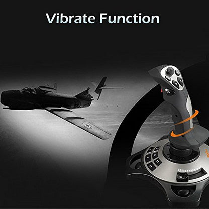PC Joystick, USB Gaming Flight Simulator Game Controller with Vibration Function and Throttle Control, PXN 2113 Wired Gamepad Flight Sim Stick for PC/Computer(Windows Only, Not for Apple Devices/PS4/PS5/Xbox One/Switch)