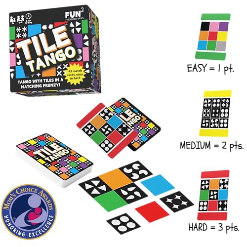 Tile Tango Matching Game - Family Puzzle Game, Board Game for Kids & Families, Travel Game, Develop Problem Solving Skills, Speed Skills and Focus Skills