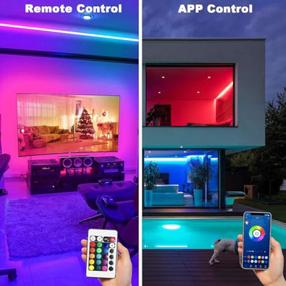 dalattin Led Lights for Bedroom 400ft, Smart Led Strip Lights with App Control Remote, RGB LED Light Strips, 24V Led Strip Lights for Room and Holiday Decoration(4 Rolls of 100ft) - size: 400FT