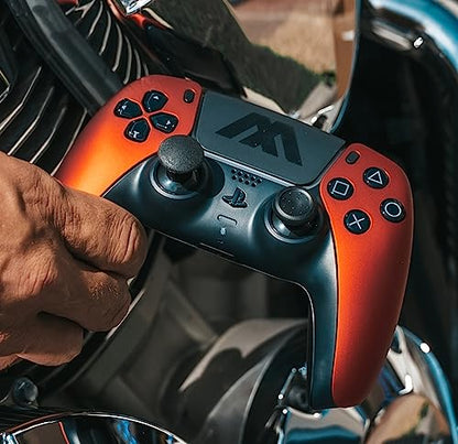 MODDEDZONE Extreme Modded Controller + Anti Recoil |Back Remappable Paddles|Interchangeable Thumbsticks| Hair Triggers|Tactical Buttons| Compatible with PS5 Console & PC | APP controlled (Soft Orange) - color: Soft Orange