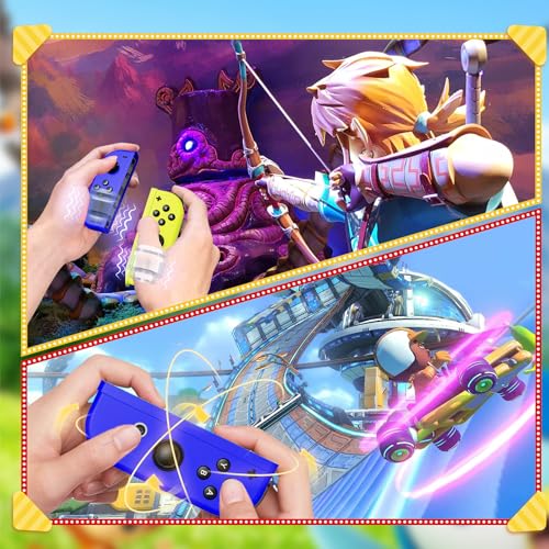 AFMVV Replacement for Switch Controller, Left Right Wireless Controller Compatible with Nintendo Switch/OLED/Lite,with 6-Axis Gyro, Vibration, Motion Control, Wake-up, Screenshot, Blue and Yellow