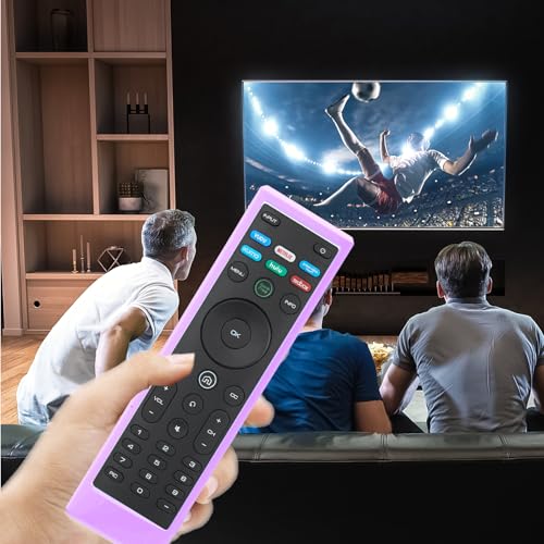 Case for Vizio TV Remote, Cover Compatible with Vizio Smart TV Remote Control XRT136 / XRT140 Silicon Universal Sleeve Skin Glow in the Dark Purple - color: Glow Purple