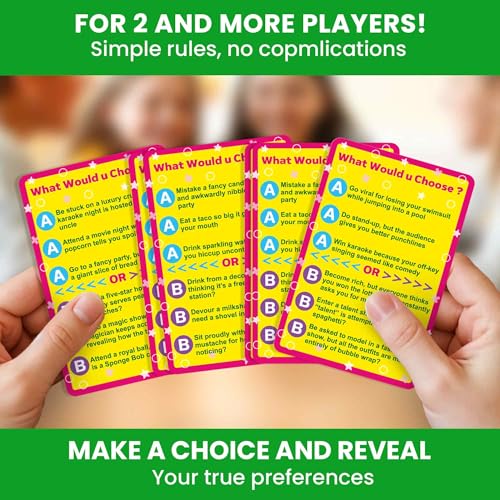 QUOKKA Card Game for Teens, Kids & Adults – 500+ Hilarious Situations | What Would You Choose Challenge | Family & Party for Game Nights, Friends, Travel & Sleepovers, Age 7+ - color: 4. Hillarious Situations