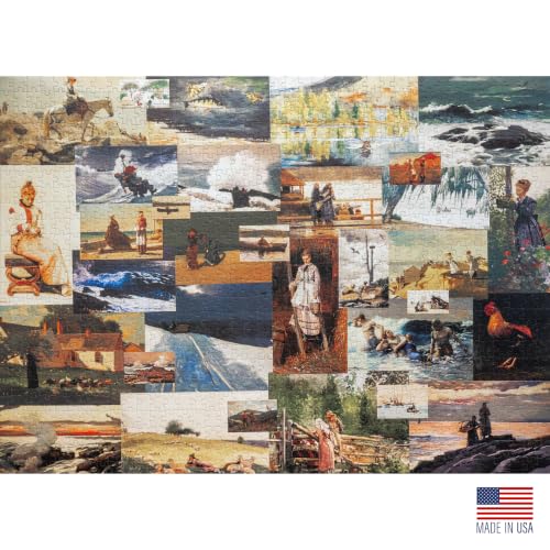 Winslow Homer: The American Spirit, Premium 1000 Piece Jigsaw Puzzle for Adults, Glare-Free, Soft-Touch Puzzles, Made in USA, Puzzle Lovers Gift Ideas, 26.6" x 19.25" - color: Winslow Homer: the American Spirit