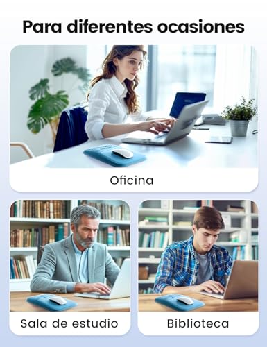Vaydeer Ergonomic Mouse Pad with Wrist Rest – Memory Foam Mouse Pad with Wrist Support & Massage Bulge, Non-Slip PU Base, Relieves Carpal Tunnel Pain – Ideal Mouse Wrist Rest for Office & Home (Blue) - color: A4 Blue