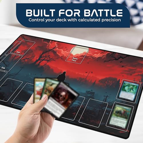 Ships Next Day, Made in USA - Custom Collectible Card Game Playmat - Tournament-Legal TCG Mat with Your Own Design - Non-Slip Rubber Base & Smooth Surface - Choose Your Layout