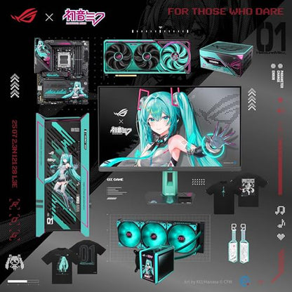 ASUS ROG Strix Arion Hatsune Miku Edition M.2 NVMe SSD Enclosure - USB-C 3.2 Gen 2 (10 Gbps), Screwdriver-Free, Aluminum-Alloy case, and Thermal Pads, 1 Year Warranty - size: White|Gaming ARGB|Miku Edition, style: ROG Arion