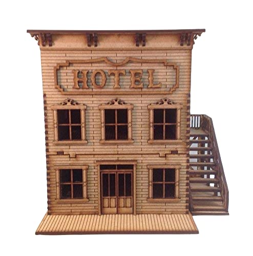 Hotel Brothel Western Building MDF Kit 28mm Terrain Scenery Old West