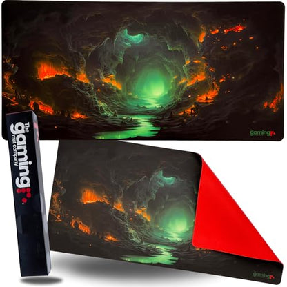 The Gaming Mat Company Single Player MTG Playmat & Mouse Pad – 28" x 14" Candlelight Cavern Gaming Mouse Pad Compatible with Magic: The Gathering playmats, MTG Cards, TCG Gaming mat - color: Forest