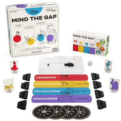 Spin Master Games Mind the Gap Disney Edition Trivia Board Game | Trivia For The Generations, Test Your Disney Knowledge Across Different Eras, For 2 or More Players, Ages 10 & Up
