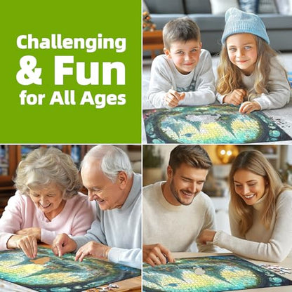 Science Fiction Landscape Jigsaw Puzzle for Adults - Fantasy 1000 Piece with Letters on Back - Challenging Family Game Gift - Finished Size 26.75 x 19.75 - color: Science Fiction