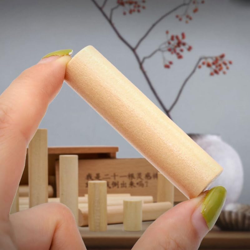 BESPORTBLE Brain Teaser Sticks Wooden Box Puzzle Unlocking Sticks Box Educational Toy for Kids and Adults Assembly and Disentanglement Challenge for Problem Solving Parent-Child Play