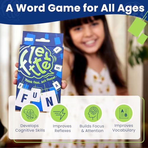 Fletter - Word Game, Educational Card Games, 8 Year Old Girl Birthday Gifts, Fun Fast-Paced Vocabulary Challenge for Game Night, Gifts for Boys & Girls Ages 7, 8, 9, 10
