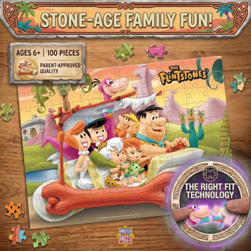 MasterPieces 100 Piece Jigsaw Puzzle for Kids - 14"x19" - The Flintstones - style: The Flintstones