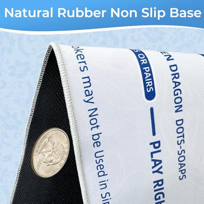Mahjong Mat for Table 31.5"x31.5" Non Slip Noise Reduction | Mahjong Table Mat with Carry Storage Bag for Playing Board Game Domiones Blackjack Poker Card (White) - color: White