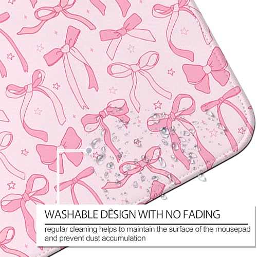 Pretty Bow Girly Gaming Desk Mat, Computer Keyboard Large Extended Long Mouse Pad for Office and Home, XL (W24) - color: W24