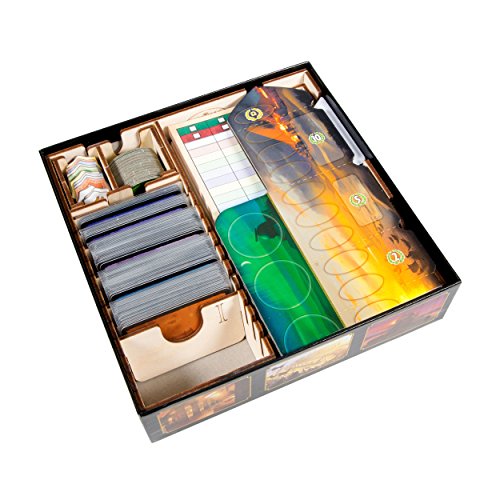 The Broken Token Game Organizer - 7 Wonder Duel Compatible Dueling Gods Box, Wooden Storage Box for Tabletop Games
