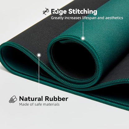 Reniteco Waterproof Large Office & Gaming Mouse Pad, 31.5" x 11.8" x 0.12" | Anti-Fray Stitched Edges, Premium Textured Surface, Non-Slip Rubber Base, Water and Stain Resistant Protection - color: Matte Green, size: 31.5''x 11.8''x0.12"