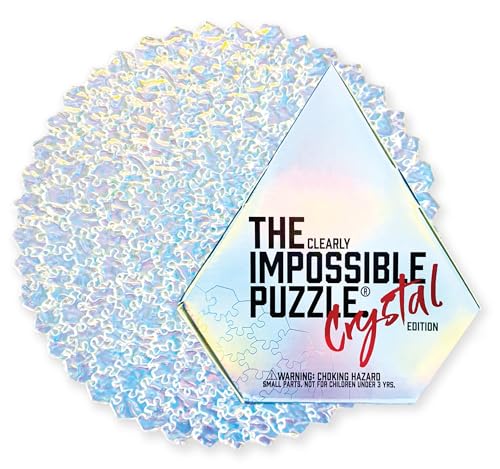 The Clearly Impossible Puzzle 100, 200, 500, 1000 Pieces Hard Puzzle for Adults Cool Difficult Clear Brain Teaser - Difficult Funny for Adults - size: Crystal Edition