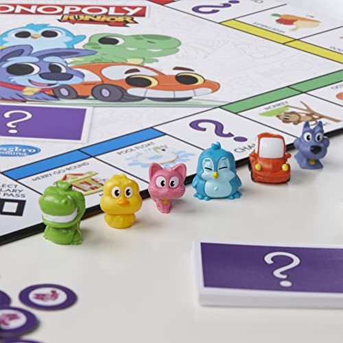 Hasbro Gaming Monopoly Junior Board Game, 2-Sided Gameboard, 2 Games in 1, Monopoly Game for Younger Kids Ages 4 and Up, Kids Games for 2 to 6 Players