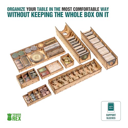 Organizer Compatible with Lord of the Rings Journeys in Middle Earth and Expansions, Board Game Token Insert for LoTR Journeys in Middle Earth Game
